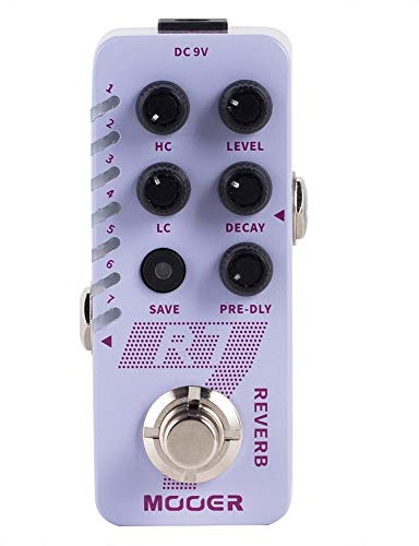 Mooer R7 Reverb Pedal – Digitaler Hall mit 7 Modi und Presets für E-Gitarre