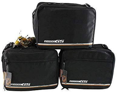 made4bikers Promotion-Bag: KomplettSet Innentaschen TopCase UND Koffer passend für BMW R1200GS-LC R1200 GS LC K50 ab Bj. 2013, Schwarz