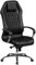FineBuy Bürostuhl Monterey Echt-Leder Schreibtischstuhl XXL Polsterung Design Chefsessel hohe Rückenlehne mit Kopfstütze Drehstuhl Drehsessel höhenverstellbar Wippfunktion Hartbodenrollen