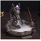 lachineuse - Fontaine à Encens Dragon - Brule Encens Cascade 15,5 cm - en Céramique - Porte Encens pour Décoration Intérieure - Déco Zen Asiatique - Brûleur Support à Encens pour Ambiance Feng Shui