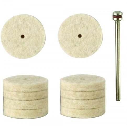 Proxxon Filzscheiben, 22 mm, 10 Stück + 1 Träger, 28798