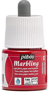 Pebeo Marbling, 45 ml Bottle with Dropper - Vermilion