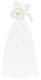 Autoschmuck Autotürschmuck Blütenschmuck Hochzeit Blüten creme, Schleife weiss 2Stk.