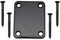 Musiclily Metal Placa de Mástil Neck Plate para Guitarra Fender Estilo Strato Tele y Bajo Eléctrico, Negro