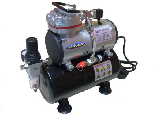 Hobby airbrush compressor with air tank Fengda® AS-189