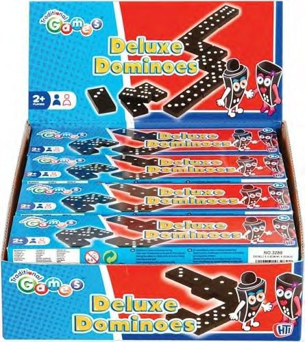 Dominosteine mit weißen Punkten, 12 Stück