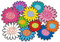 aufgeklebt.de Mini-Autoaufkleber, Blumendesign: Mini 13-51 Stück - bunt gemischt!