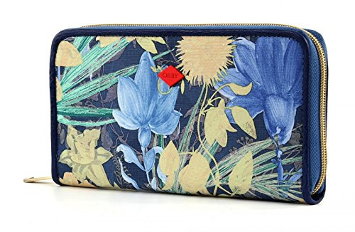Oilily Flower Field L Zip Wallet Blueberry