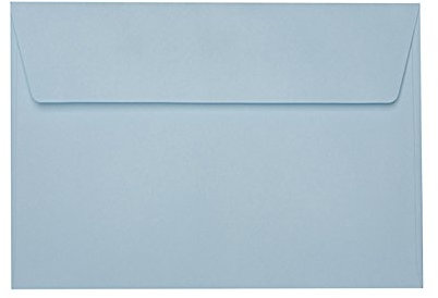 Paper24 je 25 B6 Umschläge Kuverts mit Haftstreifen 125x176 mm Hellblau