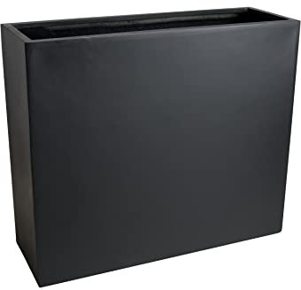 VIVANNO Pflanzkübel Raumteiler Sichtschutz Fiberglas ELEMENTO Anthrazit - 88x30x75