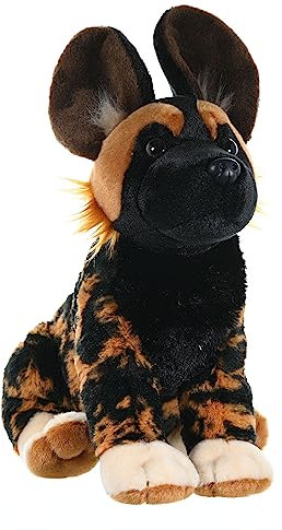 WILD REPUBLIC Cuddlekins Afrikanischer Wildhund, Stofftier, Baby-Geschenk für Mädchen und Jungen, Kinder Plüschtier, Kuscheltier Für Babys, Spielzeug aus Recyclingmaterial, 30 cm