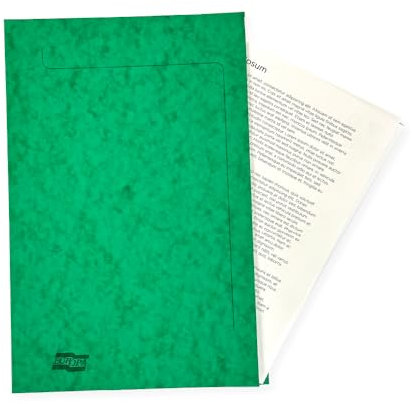 Exacompta Europa Square Cut Folder, 265gsm, A4 - Green, Pack of 50