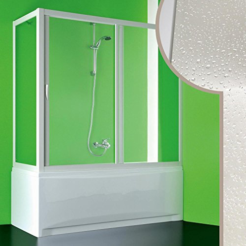 Cabine douche Pare-Baignoire 70x150 CM en acrylique mod. Plutone avec ouverture centrale