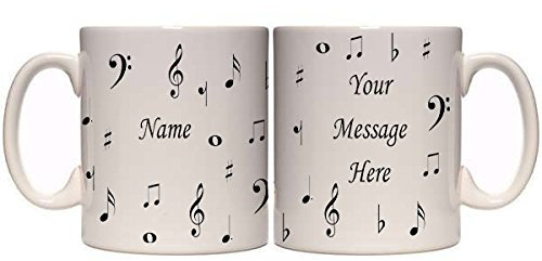 Maccna-Arts Music Notes Personalised Mug (I1) 11oz & 15oz Mug (11oz)