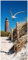 posterdepot ktt0237 Türtapete Türposter Möwe am Strand mit Leuchtturm-Größe 93 x 205 cm