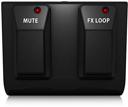 Bugera FSB102B Interruptor de pie de 2 botones de servicio pesado con caja de metal y LED de control