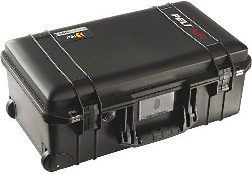 PELI 1535 Air Leichter Schützender Trolley für Kamera- und Fotografieequipment, Wasser- und Staubdicht, 27L Volumen, Mit Schaumstoffeinlage (Anpassbar), Farbe: Schwarz