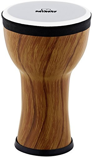 Nino Percussion Elements Mini Djembe - Kleines Musikinstrument für Kinder ab 3 Jahren - Durchmesser 6 Zoll - Kunststoff, Braun (NINO-EMDJ-TA)