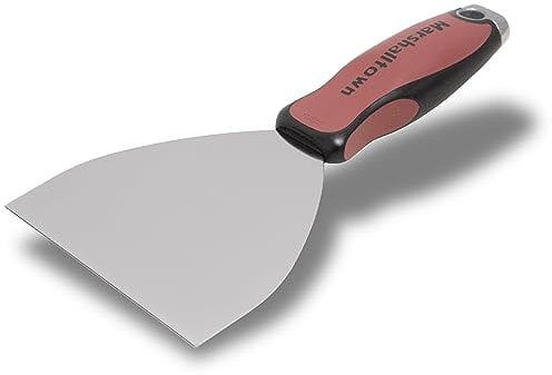 Espátula de juntas flexibles Marshalltown, rascador de extremo ancho con mango Durasoft, para tableros de yeso, ancho de la espátula: 127 mm.