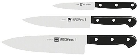 Zwilling Messerset Twin Gourmet 3 teilig, Edelstahl, Silber/Schwarz, 38 x 28 x 28 cm, 3-Einheiten