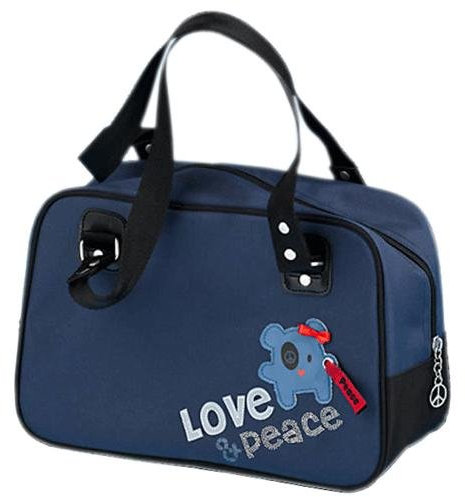 Love & Peace Handtasche - von Depesche in blau / schwarz Nr 8103