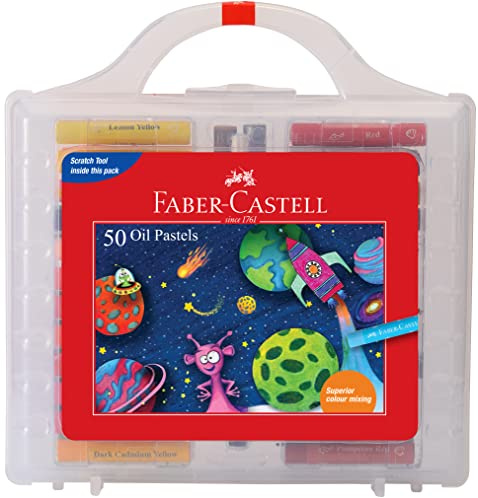 Faber-Castell Faber-Castell Oil Pastels Set Of 50 Easy To Pack And Carry Colour Tool Box