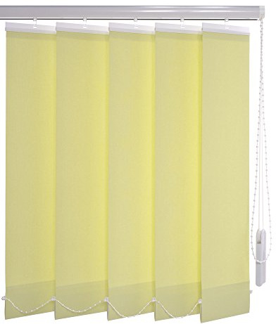 Liedeco Vertikalanlage Lamellenanlage Lamellenvorhang Vertikaljalousie | viele Farben | Lamellenbreite 89 mm | Höhe 180 cm, oder 250 cm | kürzbar (150 x 250 cm, hellgrün)