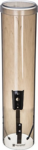 San Jamar C3260TBR Large Pull Type Water Cup Dispenser, Fits 4-1/2 to 7 oz Cone Cups and 6 to 12 oz Flat Bottom Cups, 16 Tube Length, Bronze
