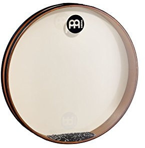 Meinl Percussion FD18SD-TF Sea Drum, Frame Drum mit Kombination aus Ziegenfell und Kunststofffell, 45,72 cm (18 Zoll) Durchmesser, african brown