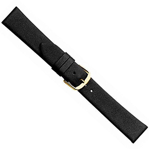 Herzog Design I Uhrenarmband Kalbsleder schwarz 20479G, Stegbreite:16mm