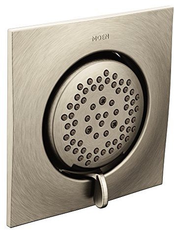 Moen TS1420BN Mosaic Square Two-Function Body Spray, Valve Required, Brushed Nickel