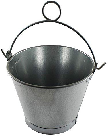 Wurko - Cubo Chapa Galvanizado Asa Anilla 25 cm, 6 litros