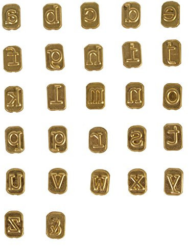 Walnut Hollow Mini Hotstamps Lowercase Alphabet Branding and Personalization Set for Wood, Leather and Other Surfaces