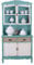 Vitrinenschrank „Villa Ravena“ – Shabby Chic Küchenschrank | Altholz mit Vitrinenaufsatz | Türen & Schubladen | Vintage Landhausstil mxa016 Palazzo Exclusiv