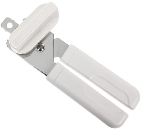 KitchenCraft Multi Function Can Opener with Built in Bottle Cap Remover, 18cm (7.1), White/Silver