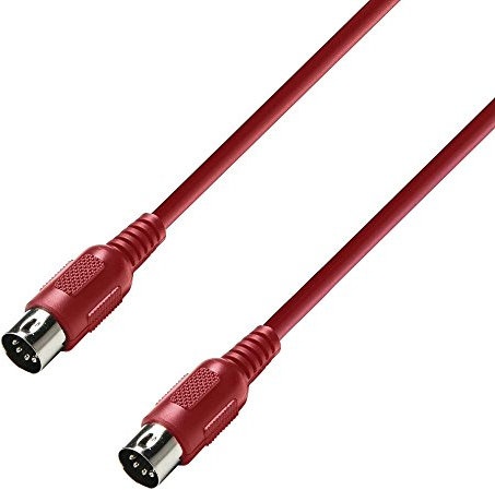 Adam Hall Cables 3 STAR MIDI 0150 RED - Cable MIDI 1,5 m rojo
