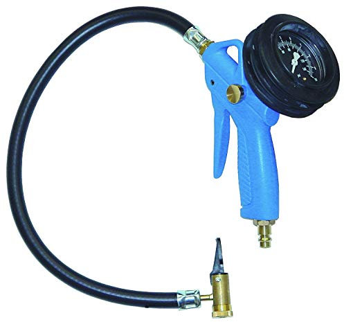 ewo Handreifenfüllmesser pneulight in Pistolenform, mit Hebelstecker, 0–10 bar, Druckluftanschluss über Kupplungsstecker DN 7,2