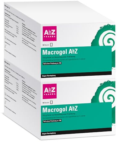 Macrogol AbZ, 100 Dosier-Beutel, bei Verstopfung | Hilft sanft bei akuter und chronischer Verstopfung
