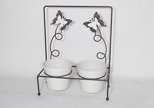 Decorazioni e Addobbi Cache-Pot métal Papillon 2 Pots