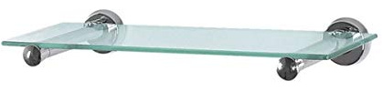 Spirella Wand-Glasablage Sydney Badezimmerablage Ablage Wandablage für das Badezimmer aus Glas und Edelstahl 60cm - zum Bohren