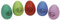 DIMAVERY Egg Shaker farbig 2x | Rasselei