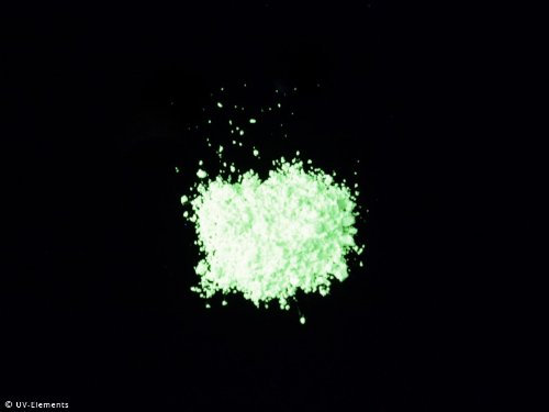 Pigment phosphorescent (TLP + NLP UV-ZnS) 500 g – vert jaune – lumière noire, UV, néon