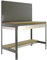 Simon Rack Banco de Trabajo Taller, Capacidad Carga 400 kg, 1445x910x610 mm, Mesa de Trabajo, 1 Cajón, Gris/Madera - BT2