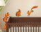 Bilderwelten Wandtattoo Babyzimmer DREI Einhörnchen, Größe HxB:30cm x 33cm