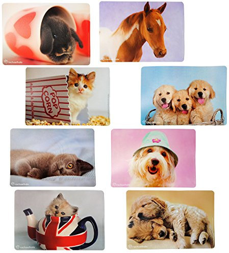 alles-meine.de GmbH 1 Stück Platzdeckchen/Mal & Bastel & Knet - Unterlage - Haustiere - Tiere - 43 cm * 30 cm - Eßunterlage - Rachael Hale/Platzset - Tischunterlage..