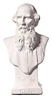 danila-souvenirs russischer Schriftsteller Lew Tolstoi marmor Büste Statue Skulptur 14,5 cm