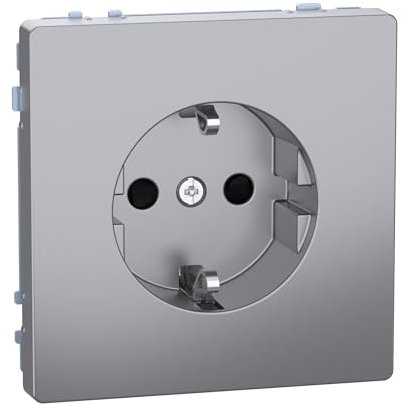 Schneider Electric Merten Schuko-Steckdose, Berührungsschutz, Steckklemmen, System Design, edelstahl, Artikelnummer MEG2300-6036