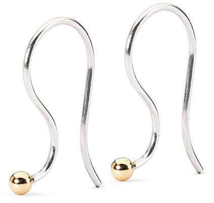 Trollbeads Damen-Ohrhänger Earring Hooks, Silver/Gold 925 Silber - TAGEA-00003
