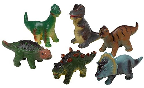 PETERKIN | Baby Dinosaurs - Soft Touch Playset in Box | 6 soft and squeezy baby dinosaur figures | Dinosaurs & Figures | Ages 18m+