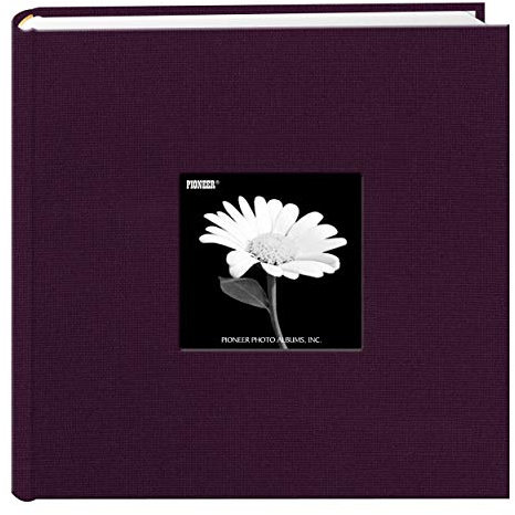 Pioneer Fotoalbum mit Fotofächern und Fotorahmen-Einband aus Stoff Sweet Plum